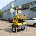 Portable mobile mast light tower